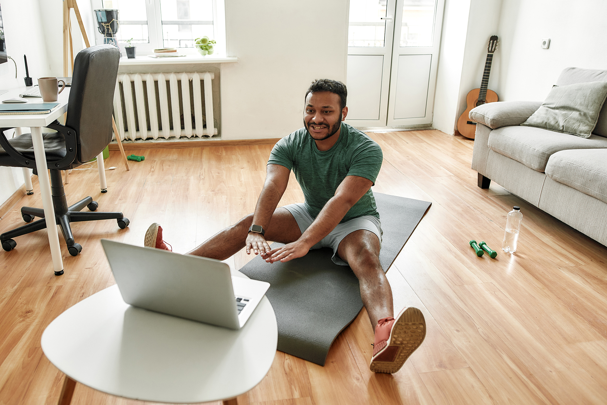 Virtual Fitness - Man Stretching